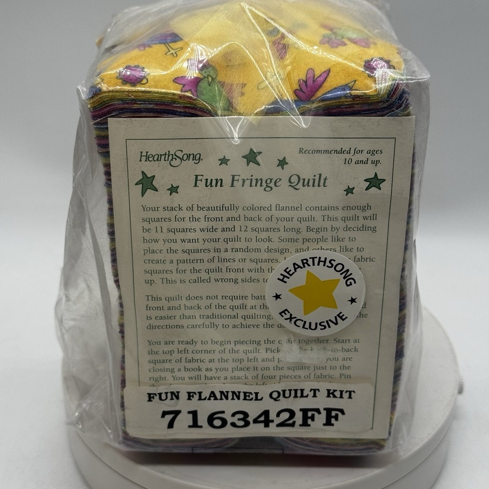 Hearth Song Fun Flannels Fun Fringe Quilt Kit Hearthsong 716342FF NEW